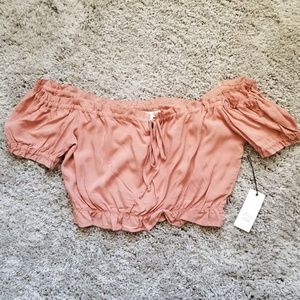Over the shoulder crop top